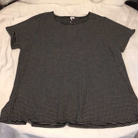 Cable & Gauge Tops - Cable & Gauge 3X Top Black White Shirt NWT Plus Sz